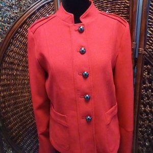 Stunning red military blazer, Banana Republic, size 6